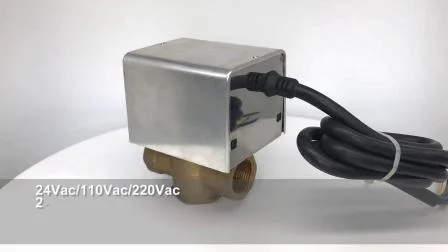 Válvula de compuerta de mezcla de latón con actuador motorizado eléctrico de 2 vías