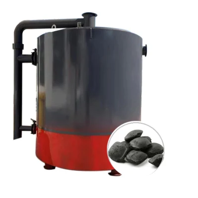 Equipo de producción de carbón, estufa de carbón activado de madera dura, horno de carbonización de carbón para barbacoa/Shisha
